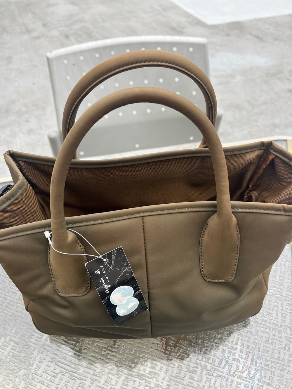 Vintage Agnes B Homme Green Minimalist Tote Bag for Women - Everyday Carry